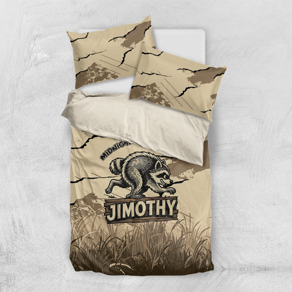 Jimothy the Raccoon Bedding Set Midnight Snack Patrol