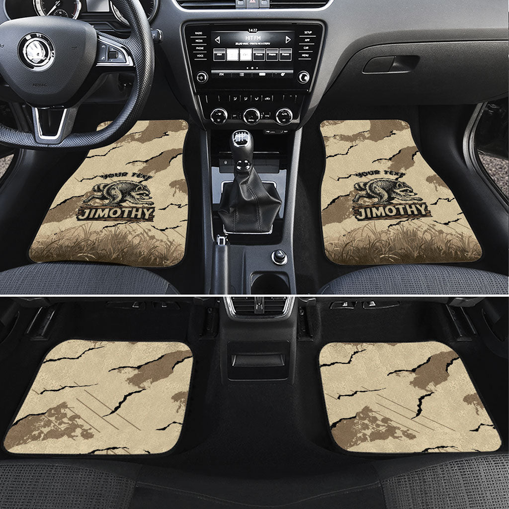 Personalized Jimothy the Raccoon Car Mats Midnight Snack Patrol