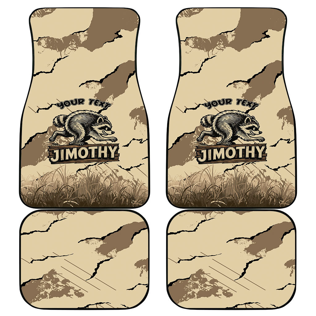 Personalized Jimothy the Raccoon Car Mats Midnight Snack Patrol