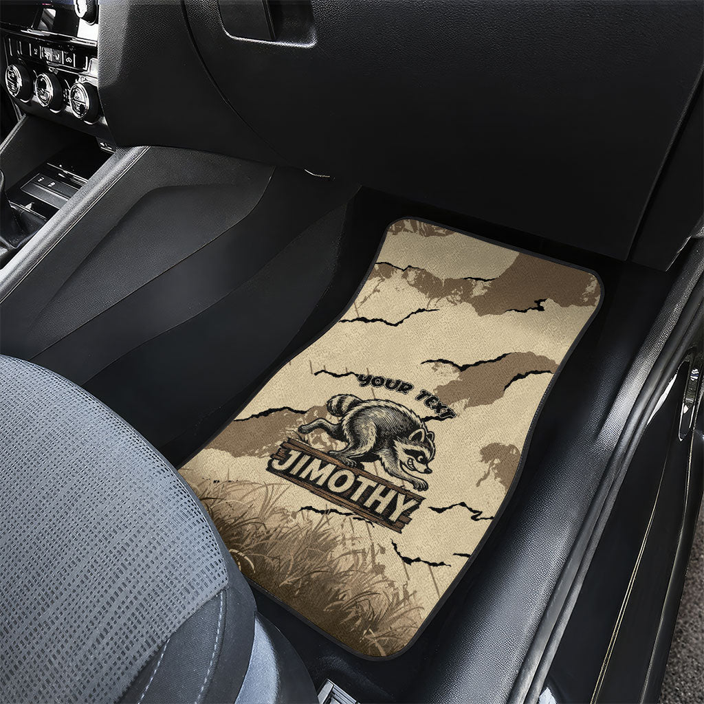 Personalized Jimothy the Raccoon Car Mats Midnight Snack Patrol