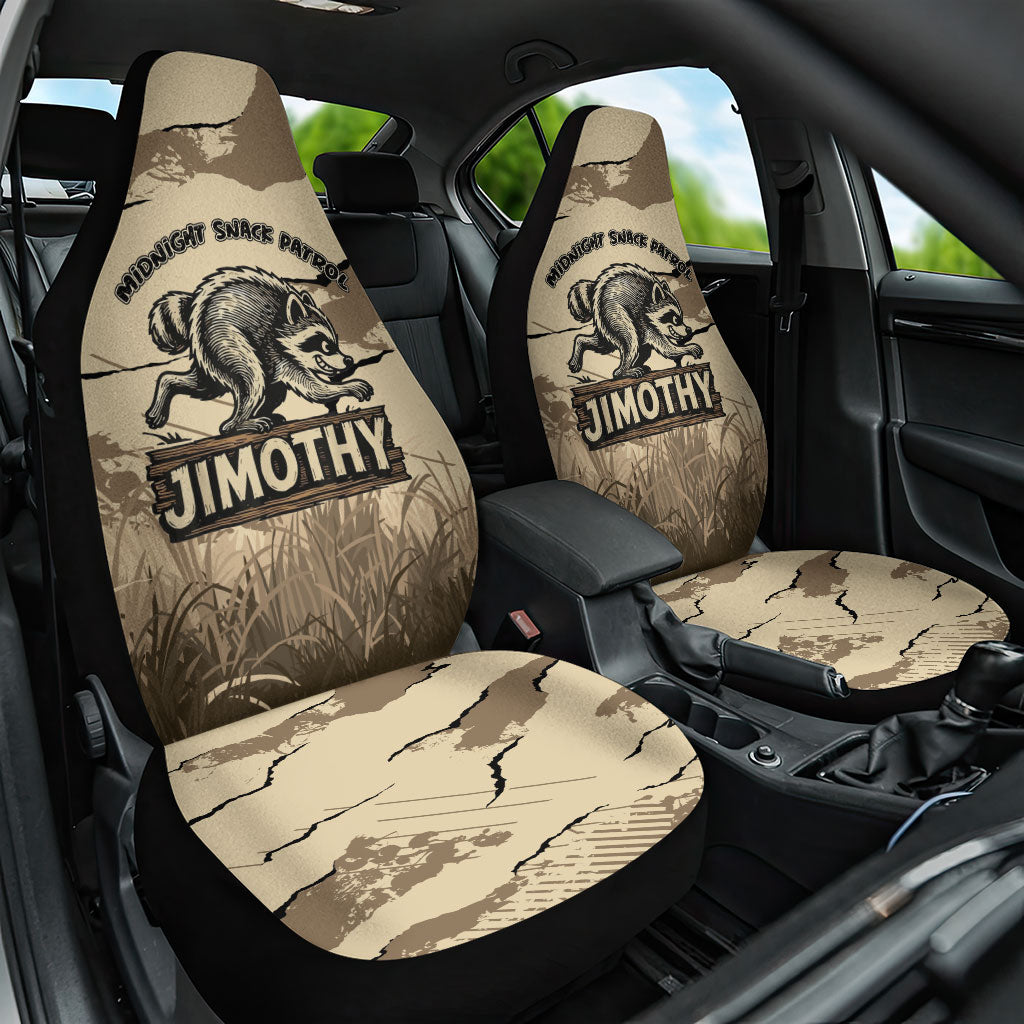 Jimothy the Raccoon Car Seat Cover Midnight Snack Patrol