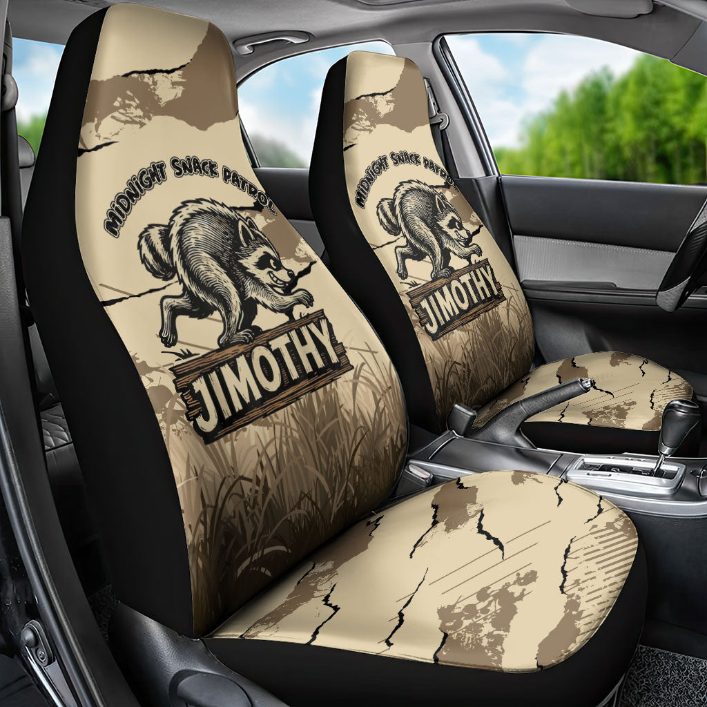 Jimothy the Raccoon Car Seat Cover Midnight Snack Patrol