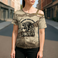 Personalized Jimothy the Raccoon Cross Shoulder Shirt Midnight Snack Patrol