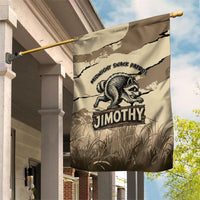 Jimothy the Raccoon Garden Flag Midnight Snack Patrol