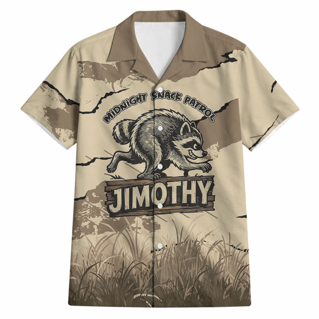 Personalized Jimothy the Raccoon Hawaiian Shirt Midnight Snack Patrol