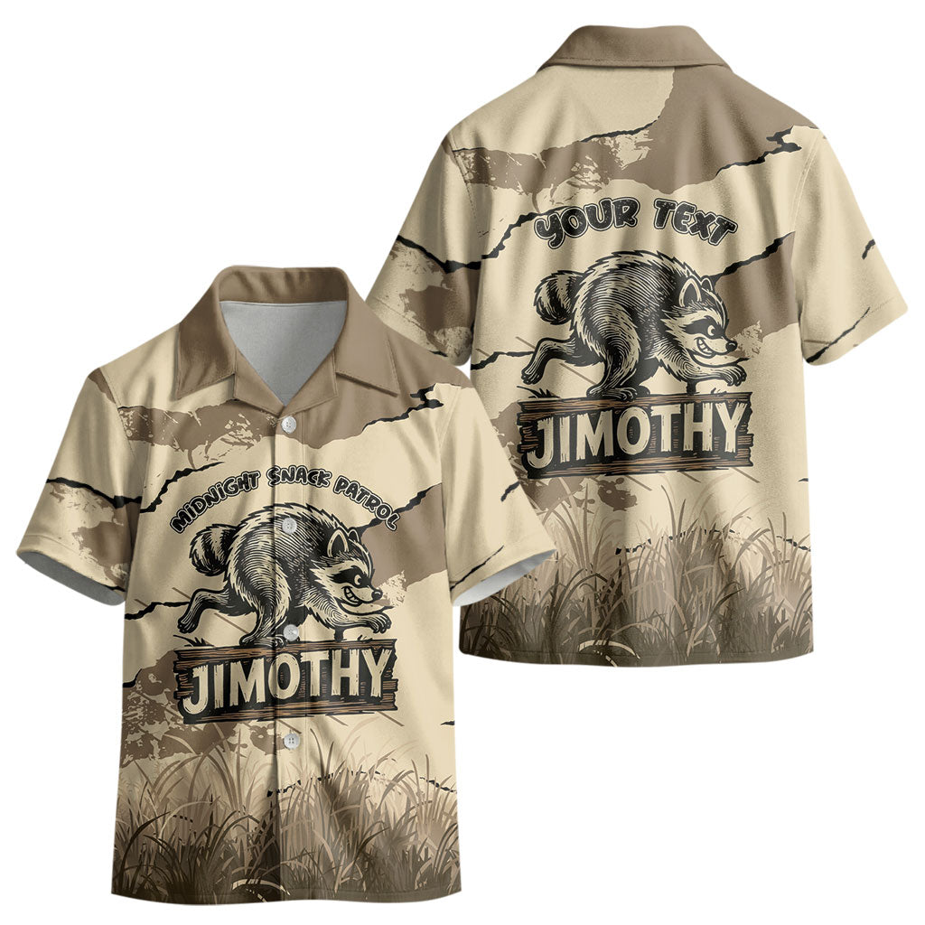 Personalized Jimothy the Raccoon Kid Hawaiian Shirt Midnight Snack Patrol