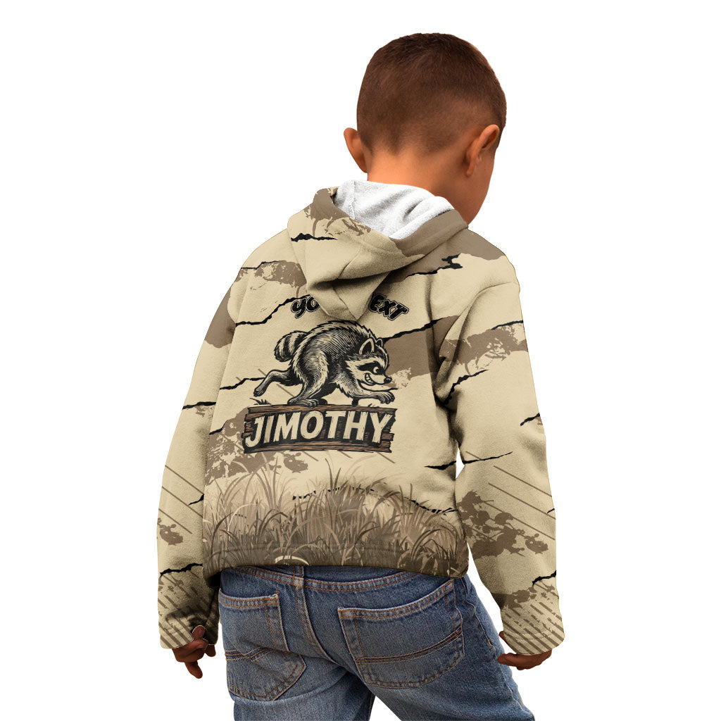 Personalized Jimothy the Raccoon Kid Hoodie Midnight Snack Patrol