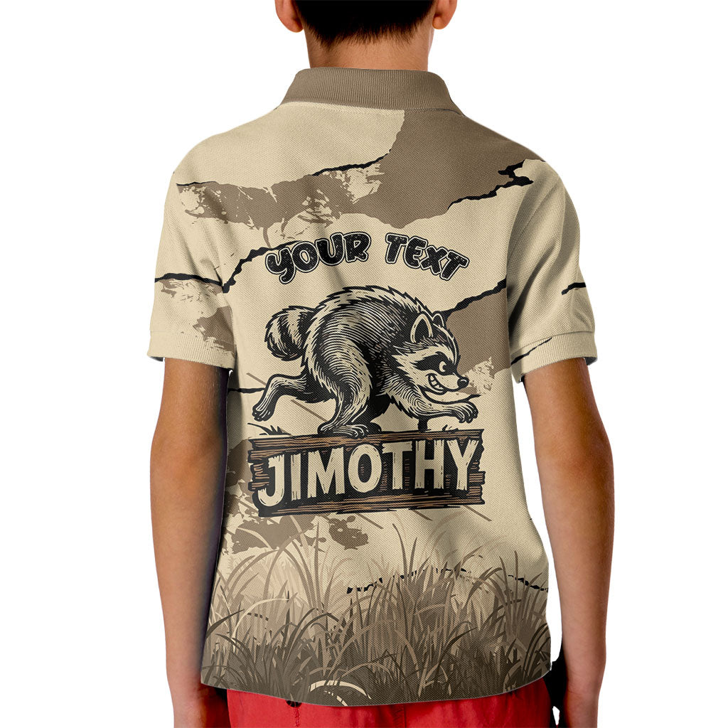 Personalized Jimothy the Raccoon Kid Polo Shirt Midnight Snack Patrol