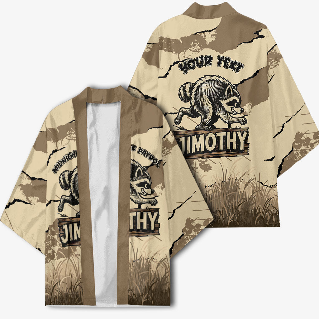 Personalized Jimothy the Raccoon Kimono Midnight Snack Patrol