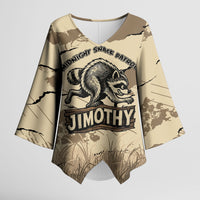 Personalized Jimothy the Raccoon Kimono Sleeve Blouse Midnight Snack Patrol