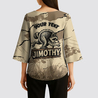 Personalized Jimothy the Raccoon Kimono Sleeve Blouse Midnight Snack Patrol