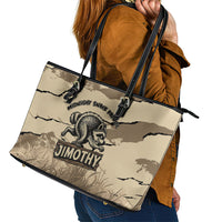 Jimothy the Raccoon Leather Tote Bag Midnight Snack Patrol
