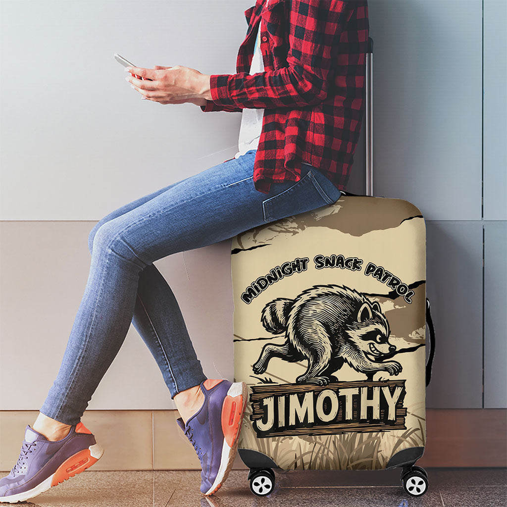 Jimothy the Raccoon Luggage Cover Midnight Snack Patrol