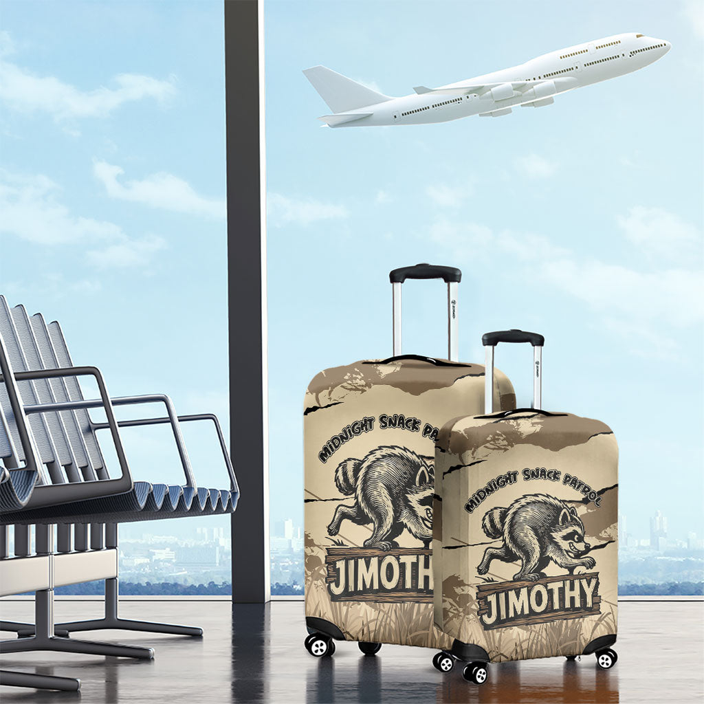 Jimothy the Raccoon Luggage Cover Midnight Snack Patrol
