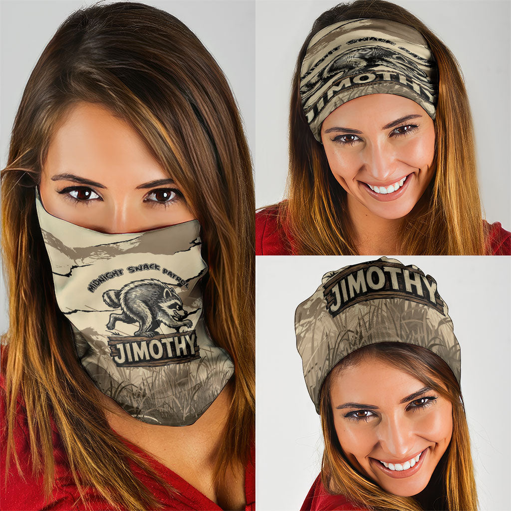Jimothy the Raccoon Neck Gaiter Midnight Snack Patrol