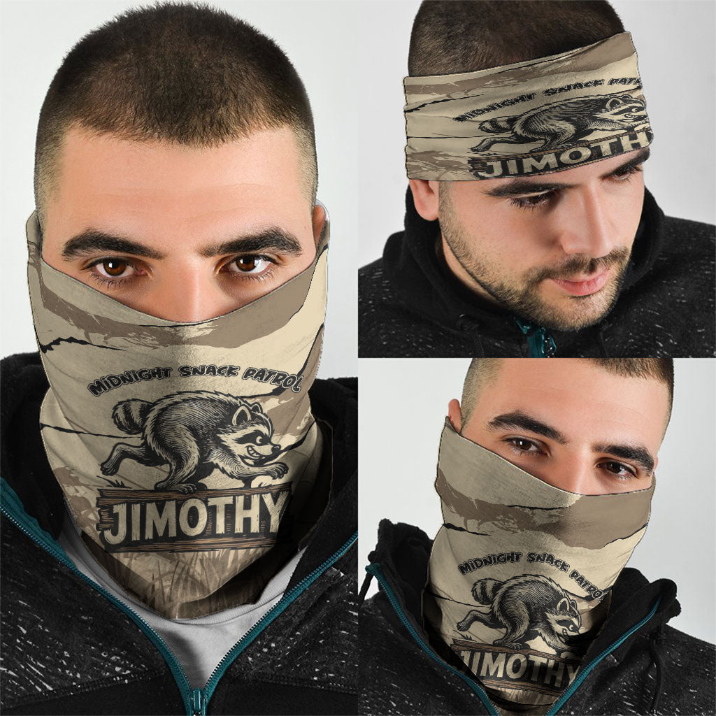 Jimothy the Raccoon Neck Gaiter Midnight Snack Patrol