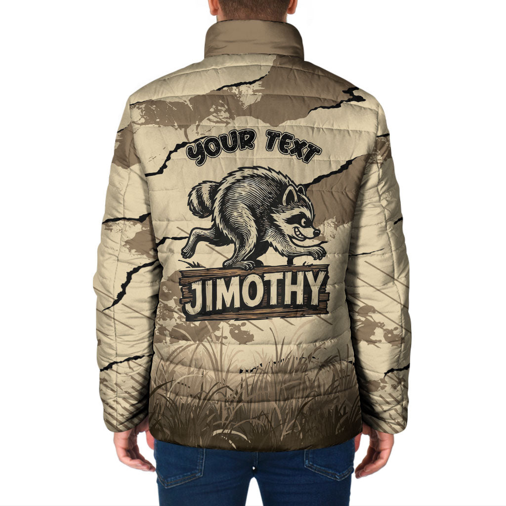 Personalized Jimothy the Raccoon Padded Jacket Midnight Snack Patrol