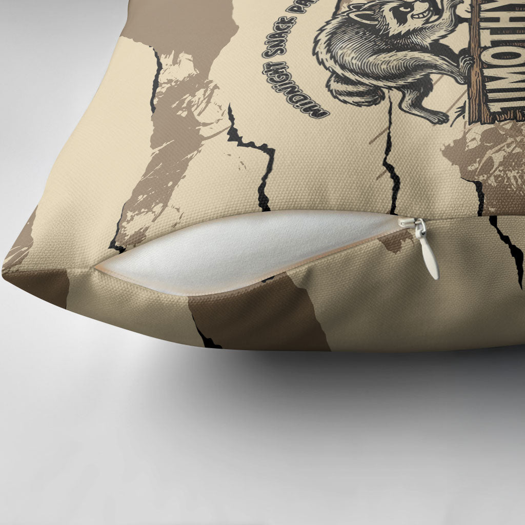 Jimothy the Raccoon Pillow Cover Midnight Snack Patrol