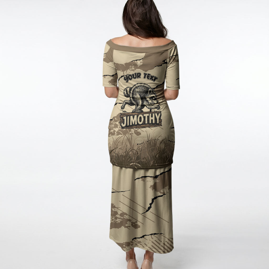 Personalized Jimothy the Raccoon Puletasi Midnight Snack Patrol