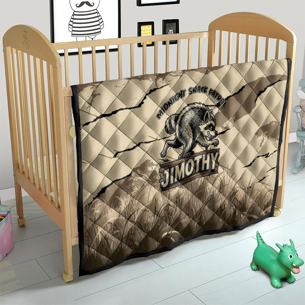 Jimothy the Raccoon Quilt Midnight Snack Patrol
