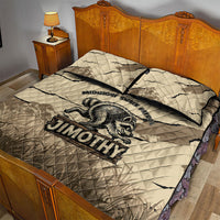 Jimothy the Raccoon Quilt Bed Set Midnight Snack Patrol