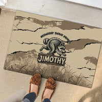 Jimothy the Raccoon Rubber Doormat Midnight Snack Patrol