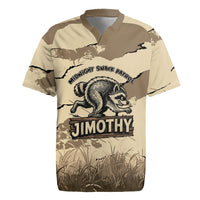 Personalized Jimothy the Raccoon Rugby Jersey Midnight Snack Patrol