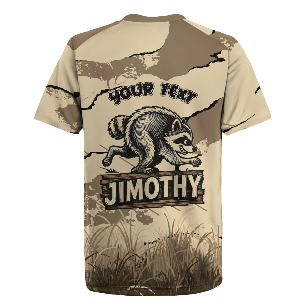 Personalized Jimothy the Raccoon Rugby Jersey Midnight Snack Patrol
