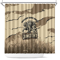 Jimothy the Raccoon Shower Curtain Midnight Snack Patrol