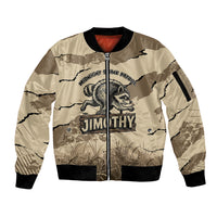 Personalized Jimothy the Raccoon Sleeve Zip Bomber Jacket Midnight Snack Patrol