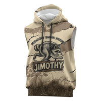 Personalized Jimothy the Raccoon Sleeveless Hoodie Midnight Snack Patrol