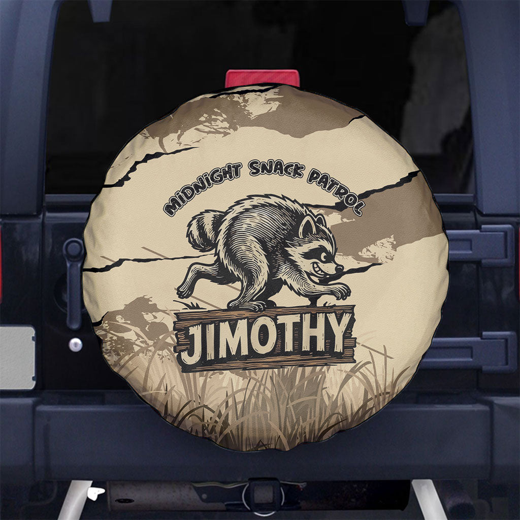Jimothy the Raccoon Spare Tire Cover Midnight Snack Patrol