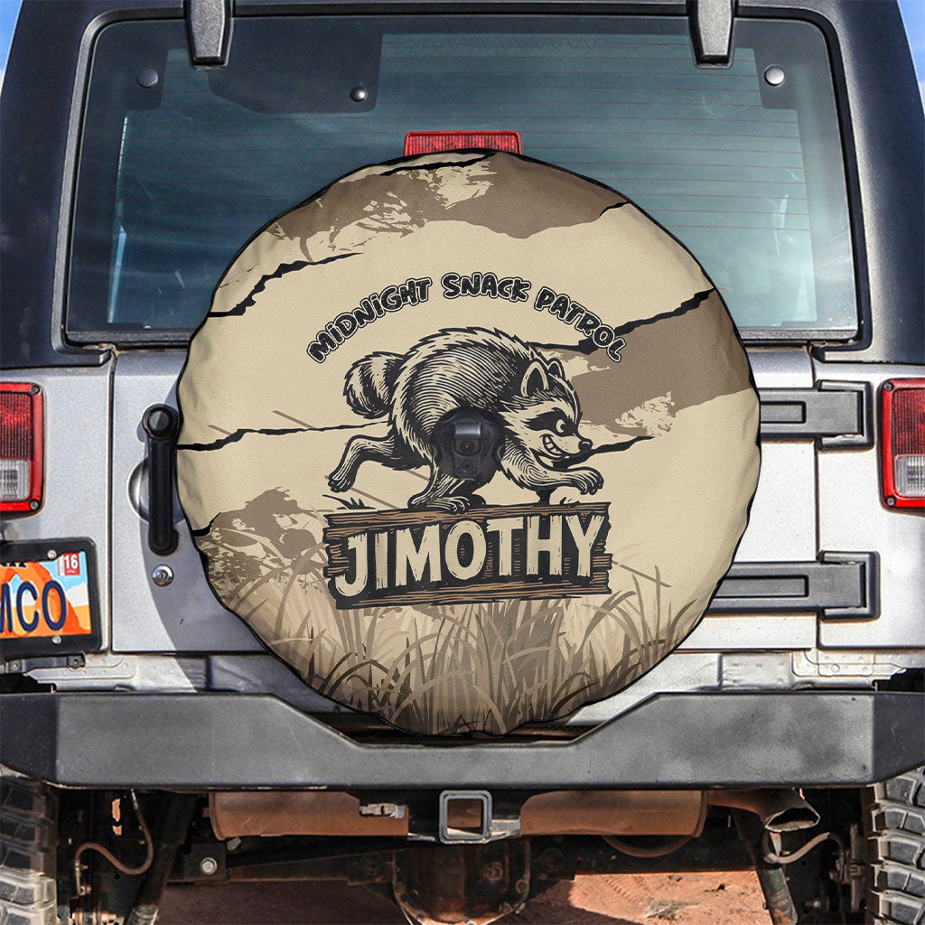 Jimothy the Raccoon Spare Tire Cover Midnight Snack Patrol