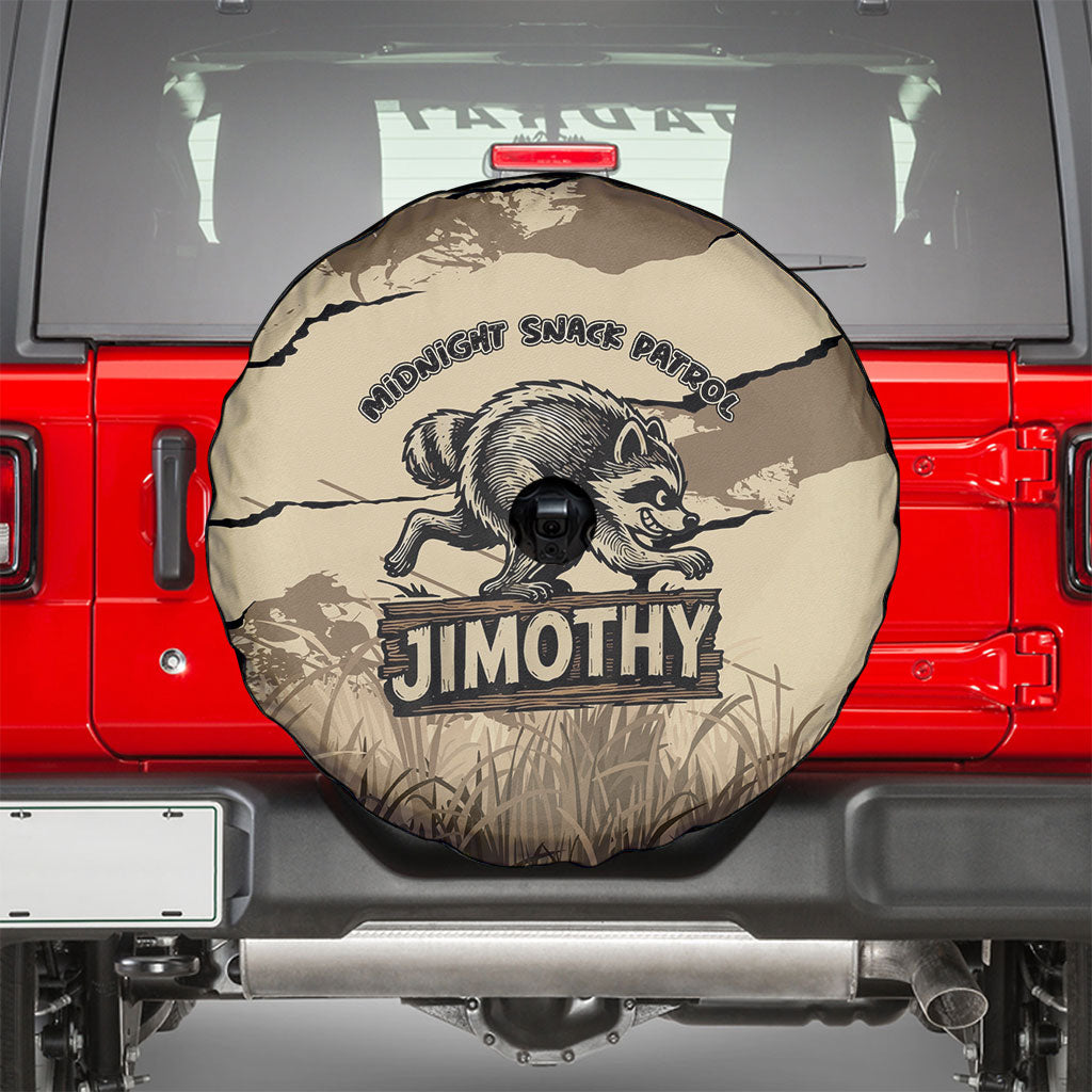 Jimothy the Raccoon Spare Tire Cover Midnight Snack Patrol