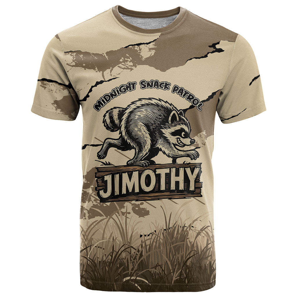 Personalized Jimothy the Raccoon T Shirt Midnight Snack Patrol