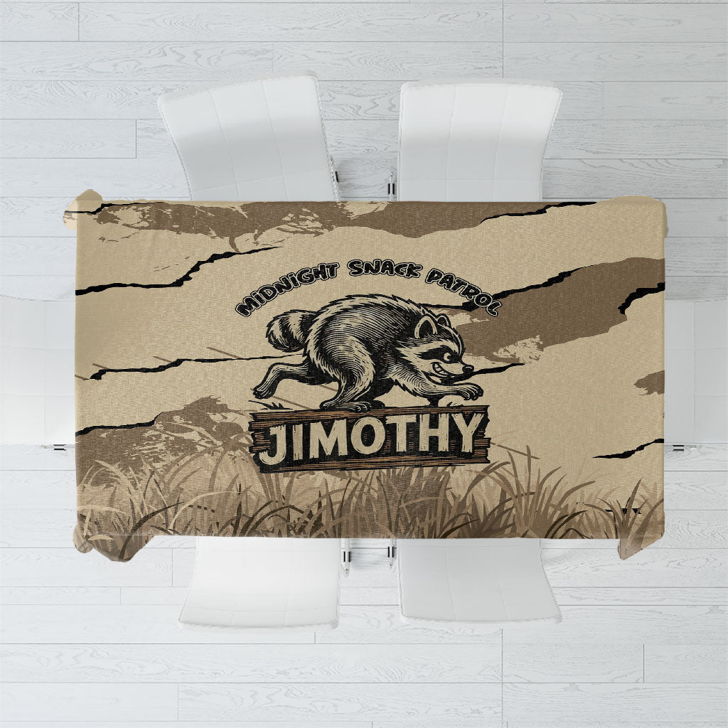 Jimothy the Raccoon Tablecloth Midnight Snack Patrol