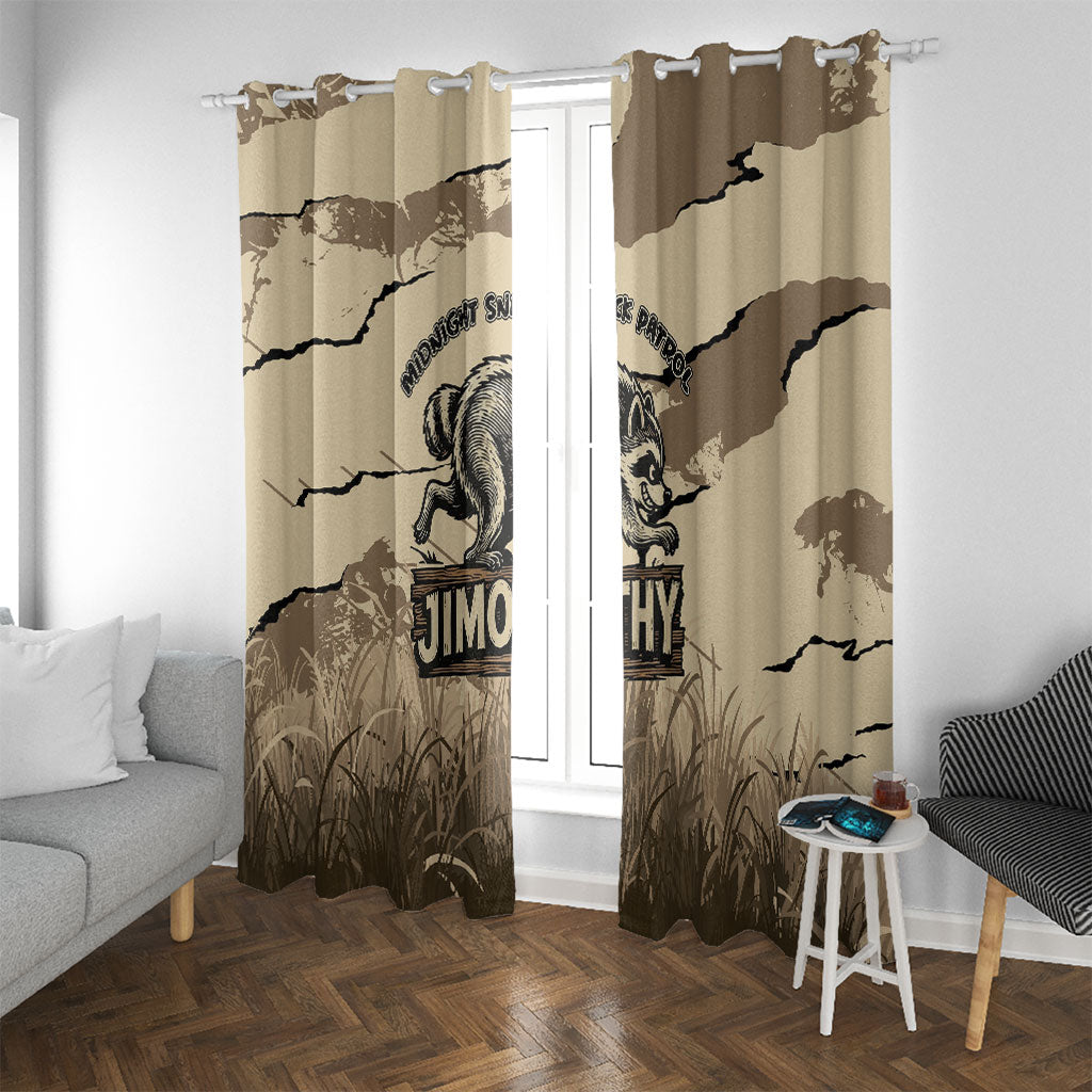 Jimothy the Raccoon Window Curtain Midnight Snack Patrol