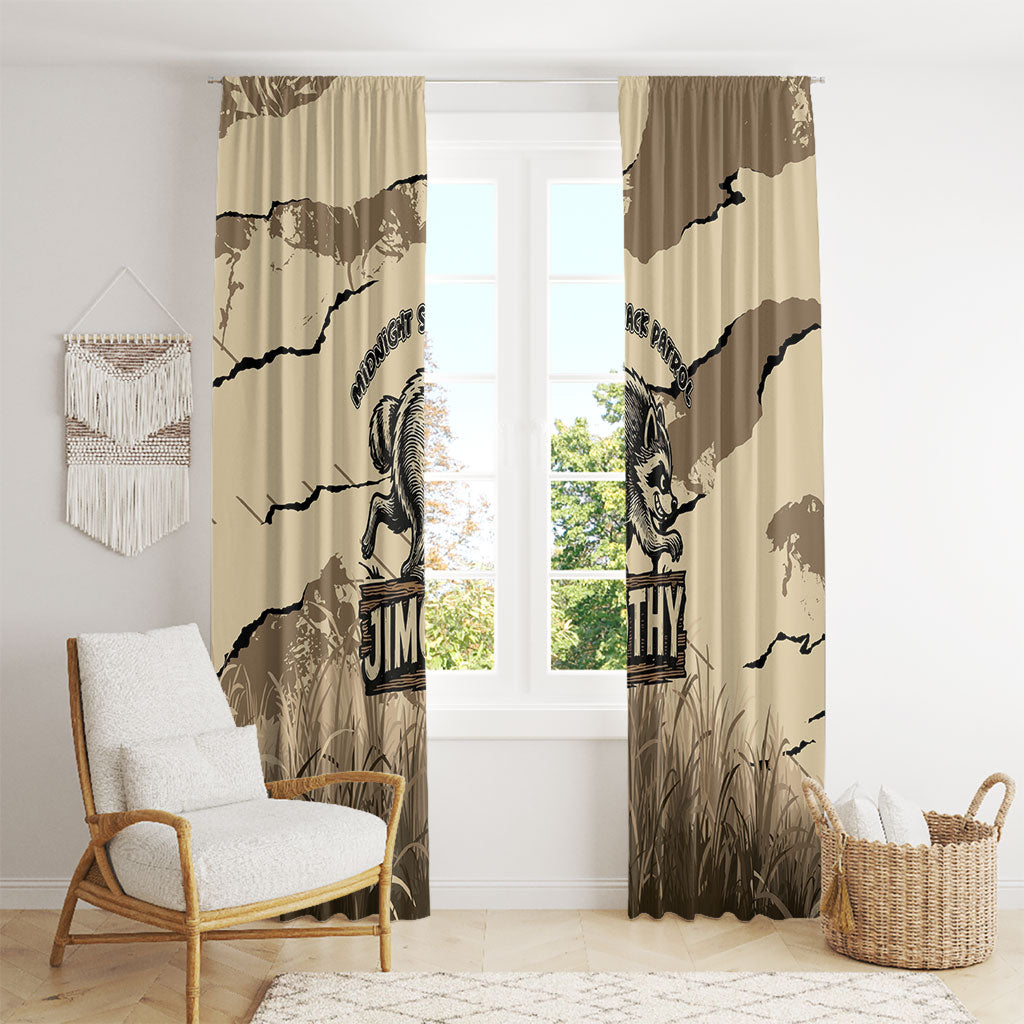 Jimothy the Raccoon Window Curtain Midnight Snack Patrol