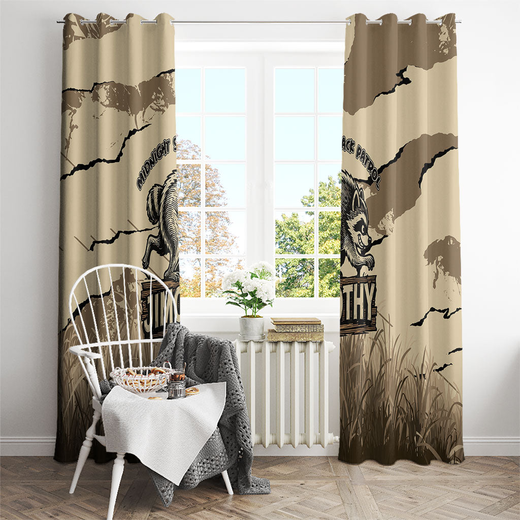 Jimothy the Raccoon Window Curtain Midnight Snack Patrol