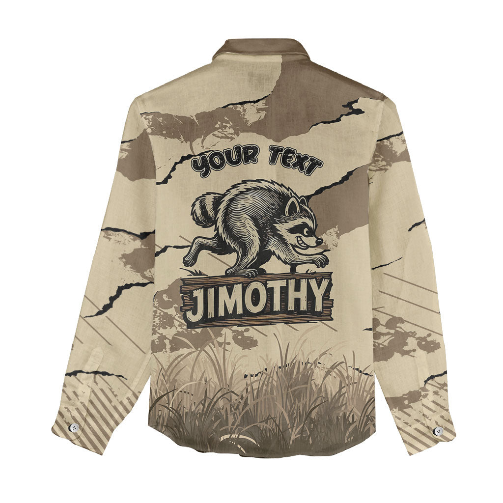 Personalized Jimothy the Raccoon Women Casual Shirt Midnight Snack Patrol