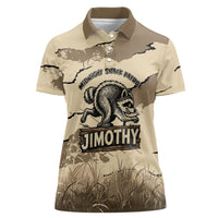 Personalized Jimothy the Raccoon Women Polo Shirt Midnight Snack Patrol