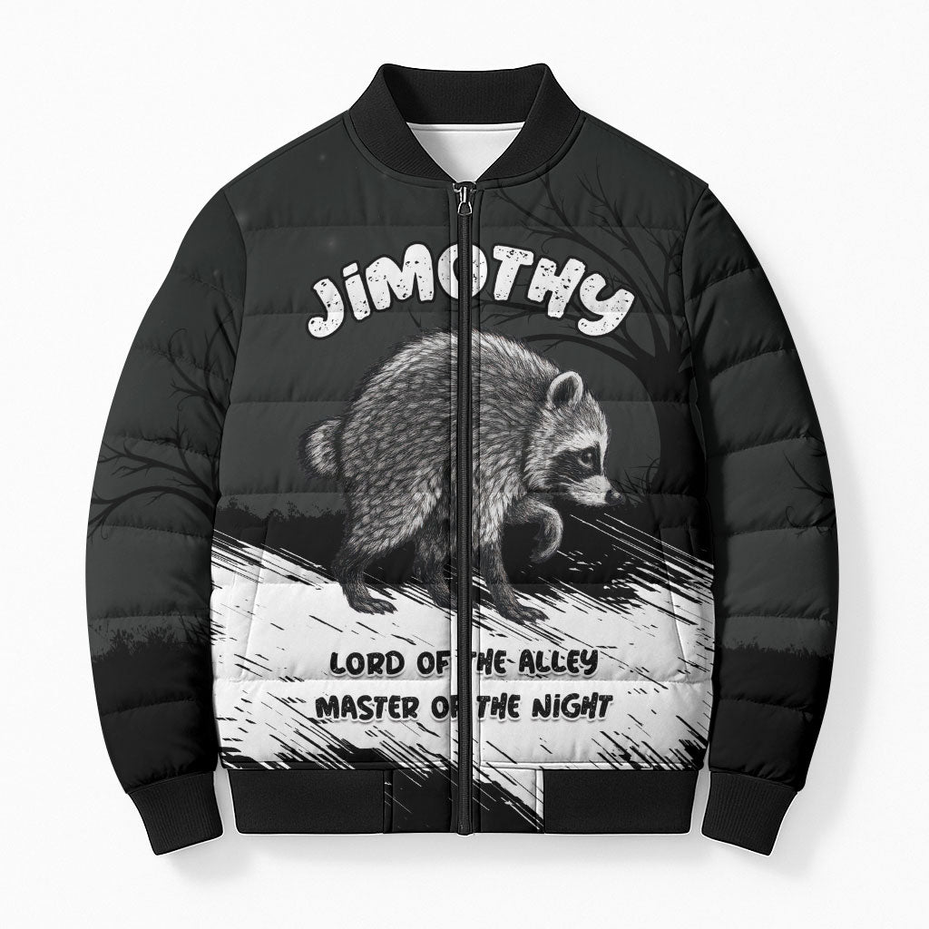 Personalized Jimothy Raccoon Seattle 2026 Bomber Puffer Jacket Lord Of The Alley Master Of The Night