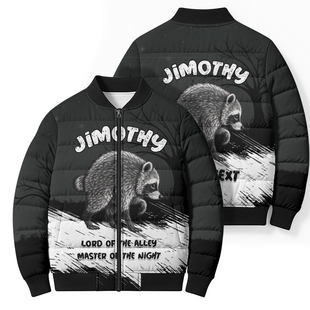 Personalized Jimothy Raccoon Seattle 2026 Bomber Puffer Jacket Lord Of The Alley Master Of The Night