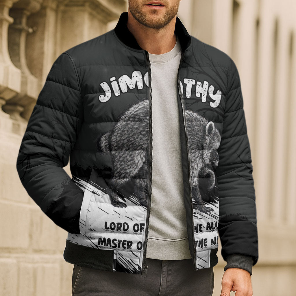 Personalized Jimothy Raccoon Seattle 2026 Bomber Puffer Jacket Lord Of The Alley Master Of The Night