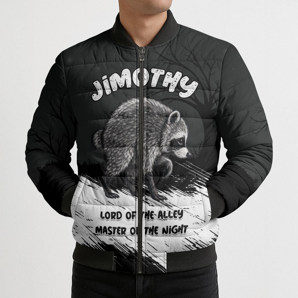 Personalized Jimothy Raccoon Seattle 2026 Bomber Puffer Jacket Lord Of The Alley Master Of The Night