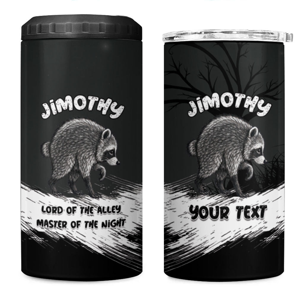 Personalized Jimothy Raccoon Seattle 2026 4 in 1 Can Cooler Tumbler Lord Of The Alley Master Of The Night