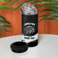 Personalized Jimothy Raccoon Seattle 2026 4 in 1 Can Cooler Tumbler Lord Of The Alley Master Of The Night