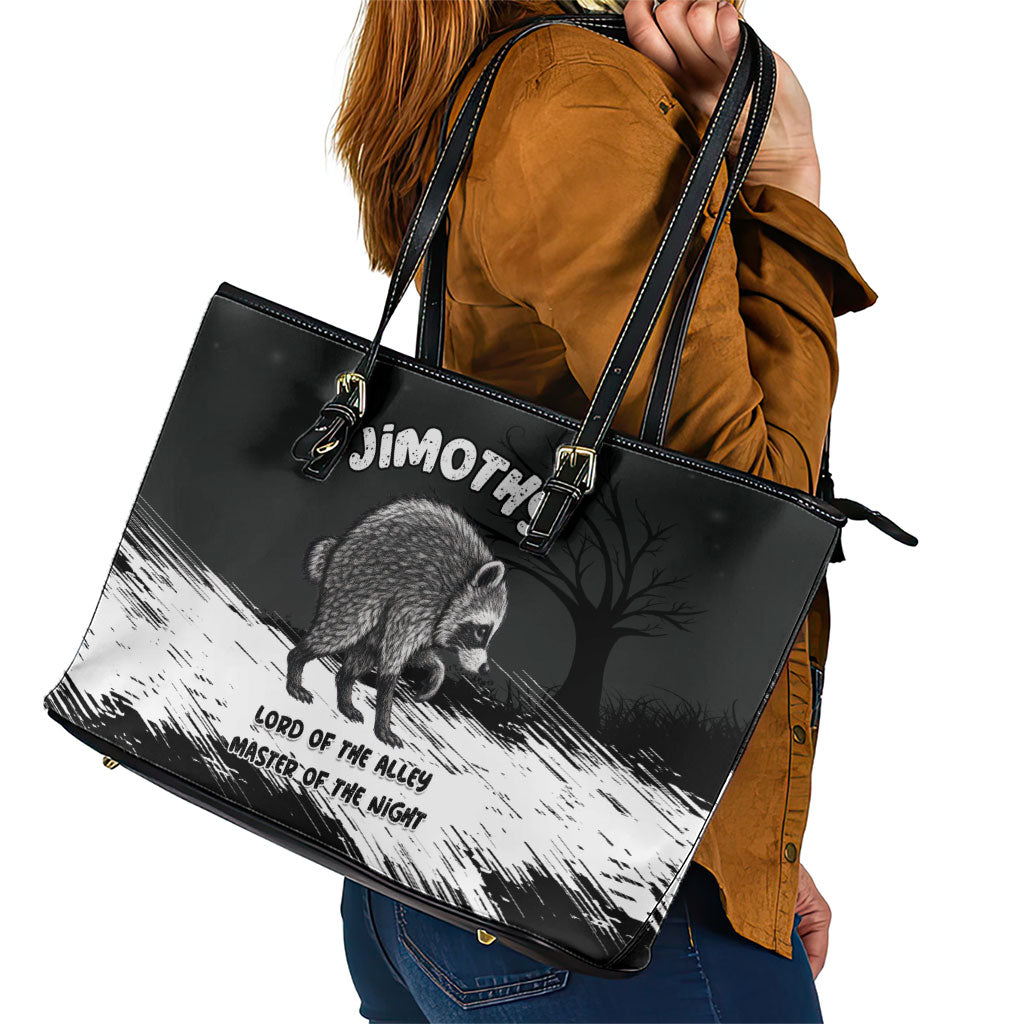 Jimothy Raccoon Seattle 2026 Leather Tote Bag Lord Of The Alley Master Of The Night