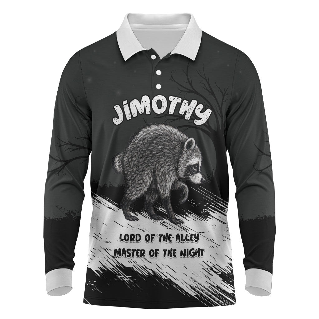 Personalized Jimothy Raccoon Seattle 2026 Long Sleeve Polo Shirt Lord Of The Alley Master Of The Night
