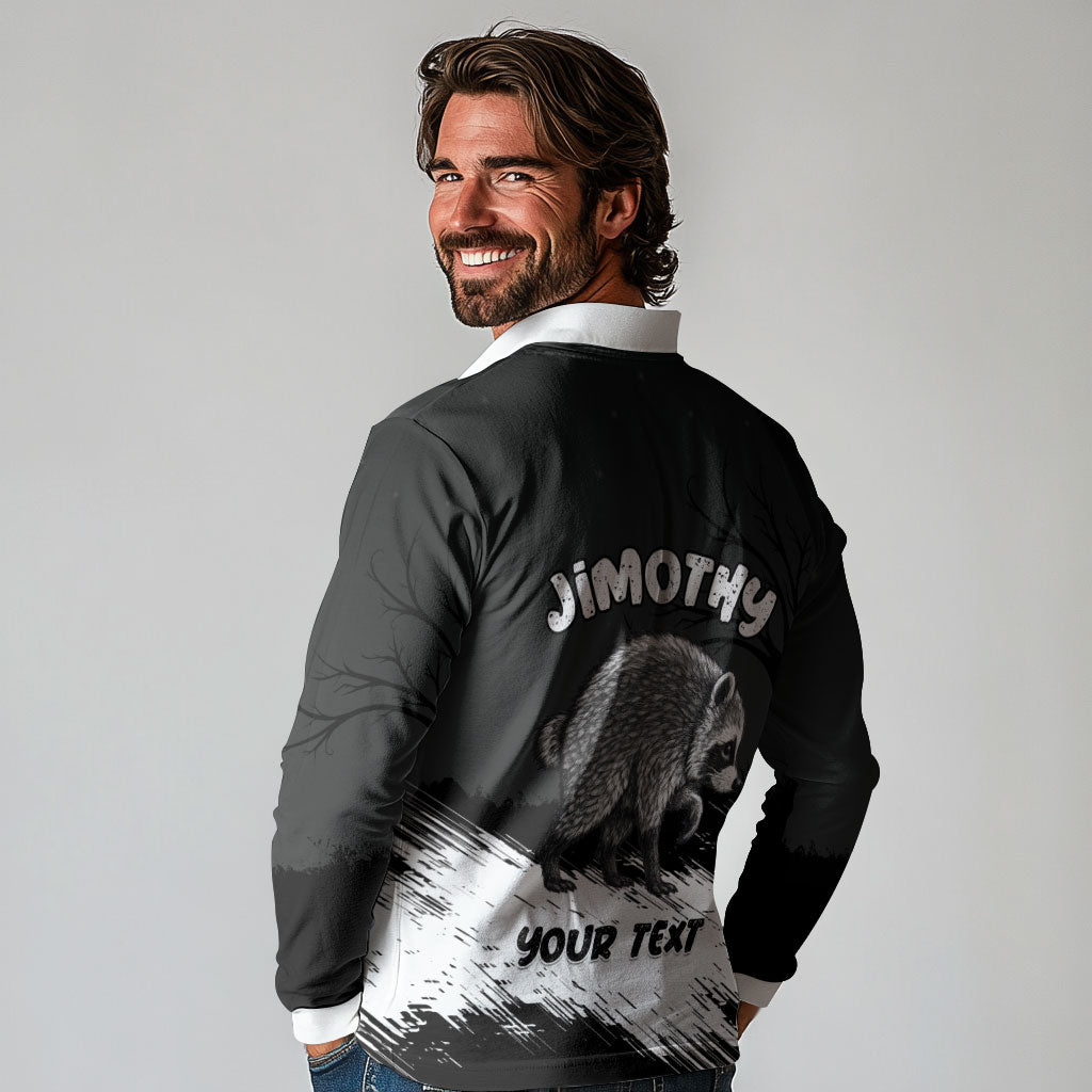 Personalized Jimothy Raccoon Seattle 2026 Long Sleeve Polo Shirt Lord Of The Alley Master Of The Night